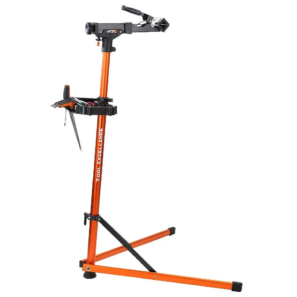 SUPER B Classic Montageständer Top Assist TB-WS20 klappbar Aluminium höhenverstellbar für E-Bike orange eloxiert