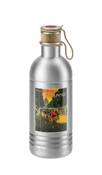 Elite, Trinkflasche, VINTAGE ALU BICICLETTE MILANO 600 ml