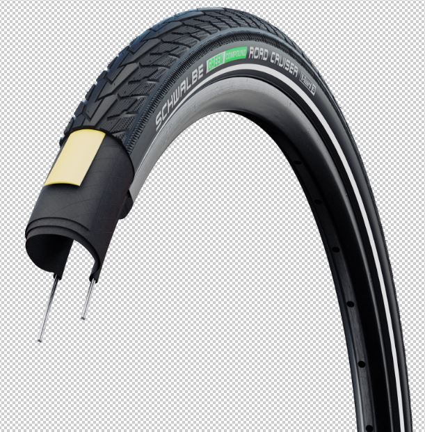 Schwalbe MOTION ROAD CRUISER 28x1.40 700x35C (37-622) Draht Active Line GREEN Black+Reflex